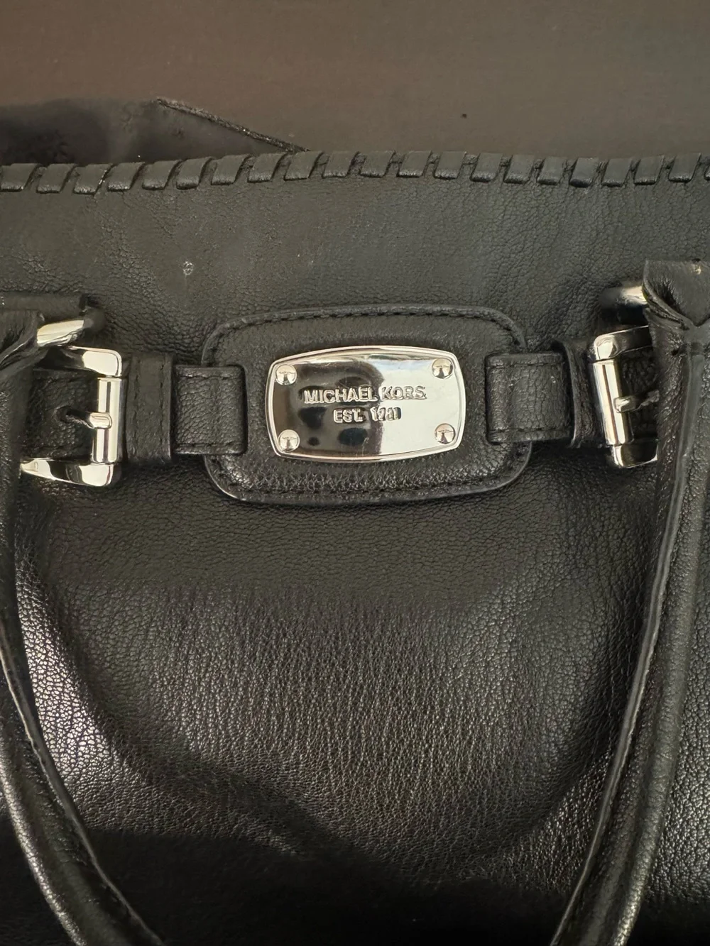Authentic Michael Kors Whipped Hamilton East West Tote in Classic Black Perfect